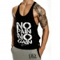 Preview: Gym Generation No Pain No Gain Stringer BLACK